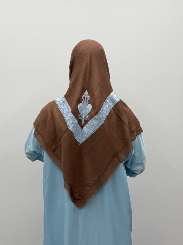 Brown and Light Blue Shemagh