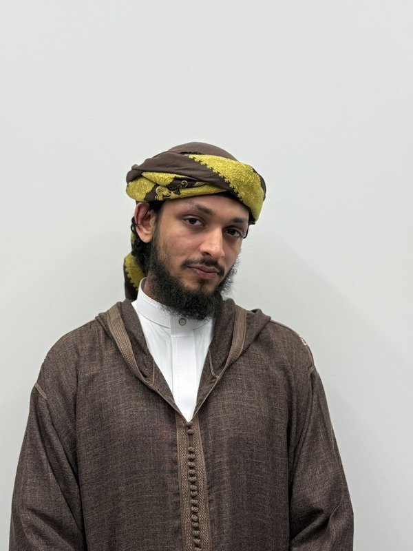 Dark Brown & Gold Shemagh