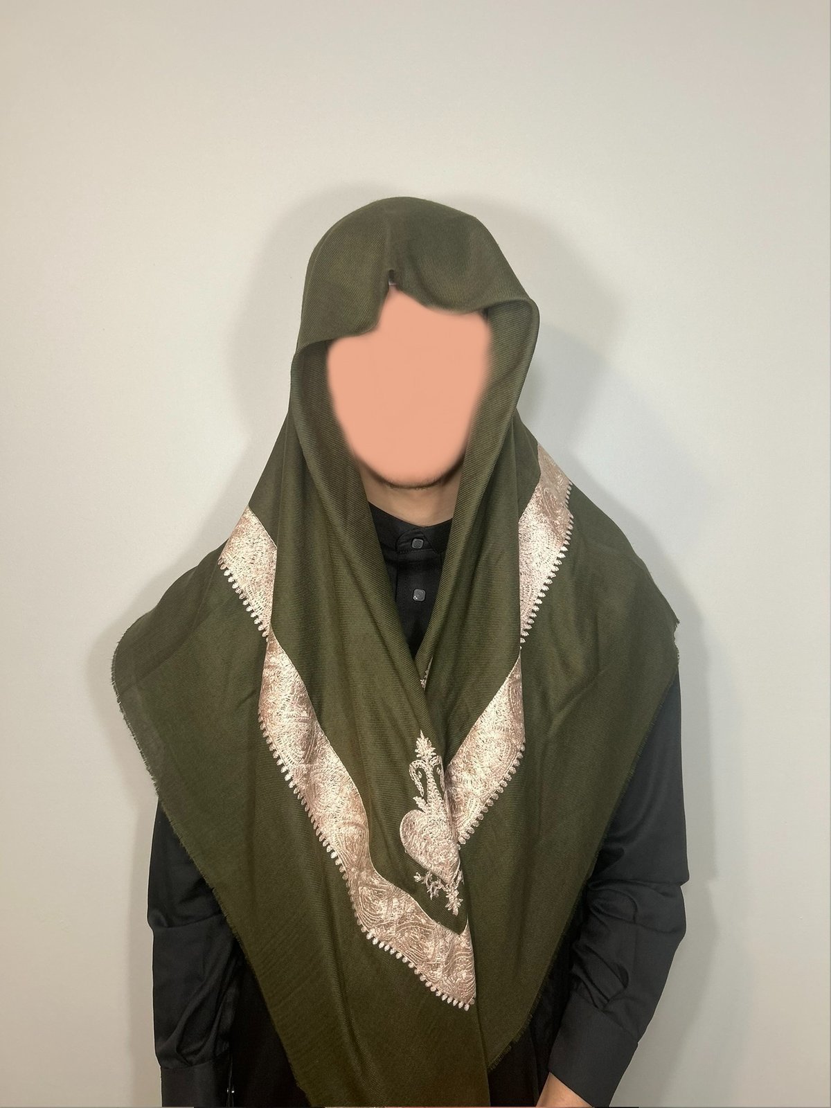 Dark Olive and Beige